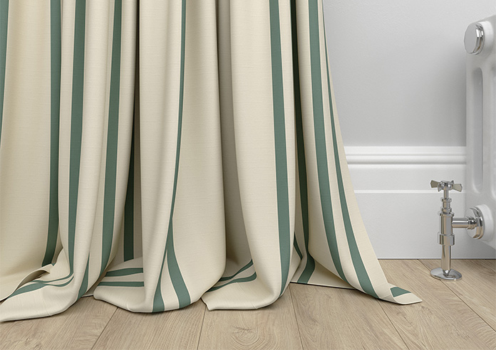 Adelaide, Winnies Stripe Barbing Green - Made to Measure Curtains - Image 6